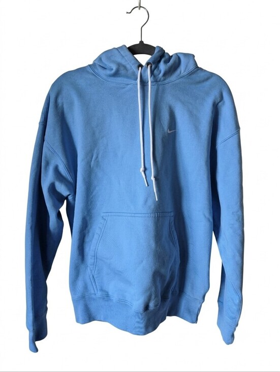 Nike Other - Nike Sky Blue Pullover Hoodie with White Drawcords Size Medium (Men)
